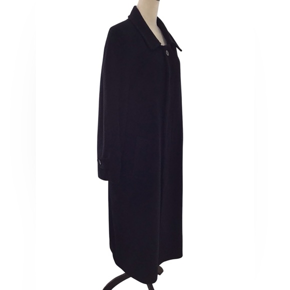 Alfani Macys Men’s Store Black Wool Cashmere Long Coat - Picture 5 of 9